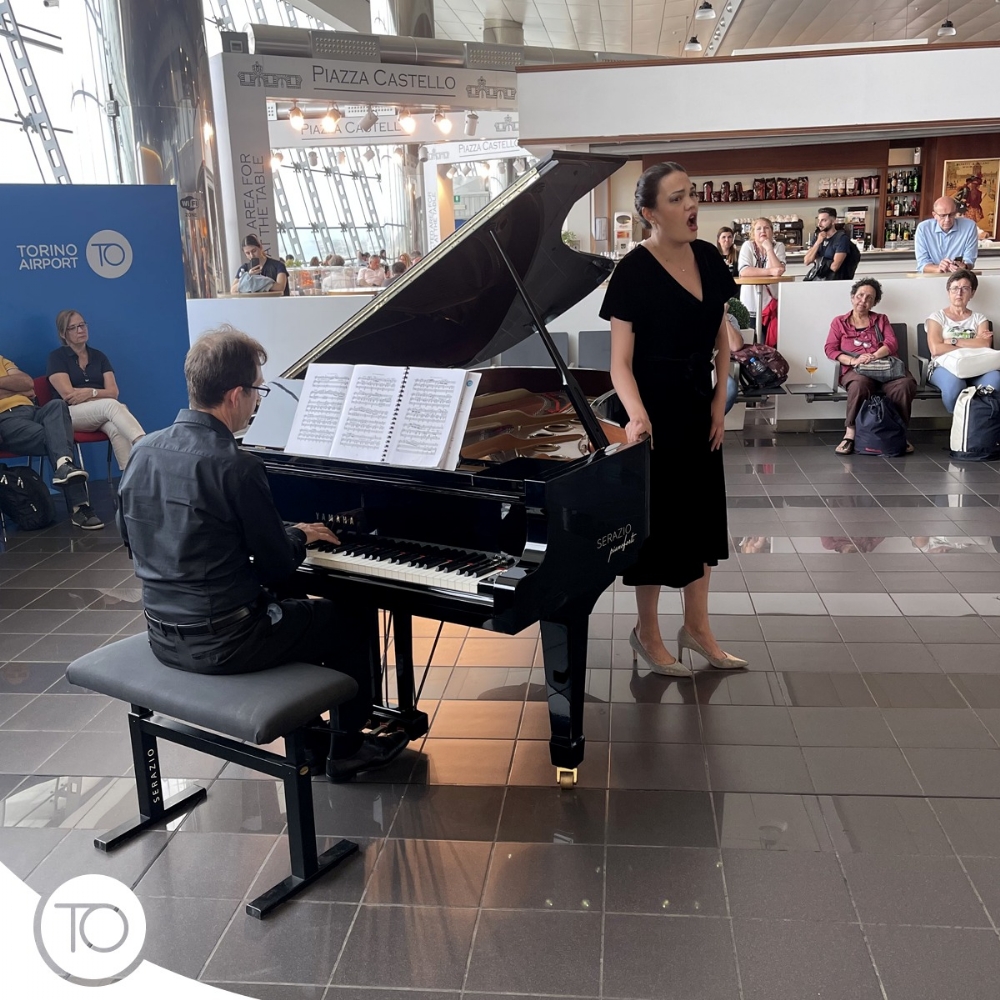 TORINO-CASELLE - «Festa della Musica», in aeroporto l'esibizione dei Solisti del Regio Ensemble - FOTO