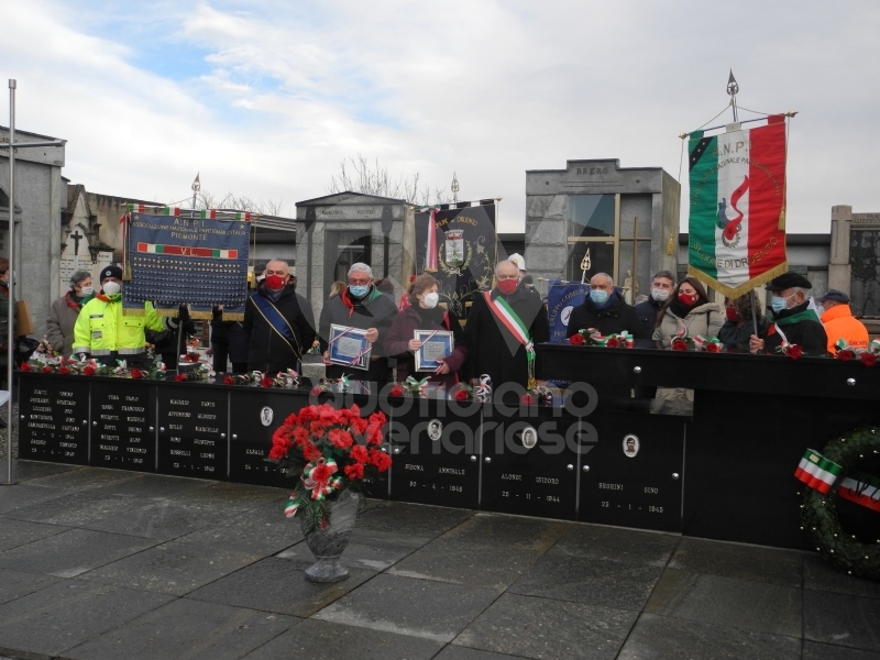 DRUENTO - Il nuovo monumento ai Caduti Partigiani è realtà: inaugurato stamane - FOTO