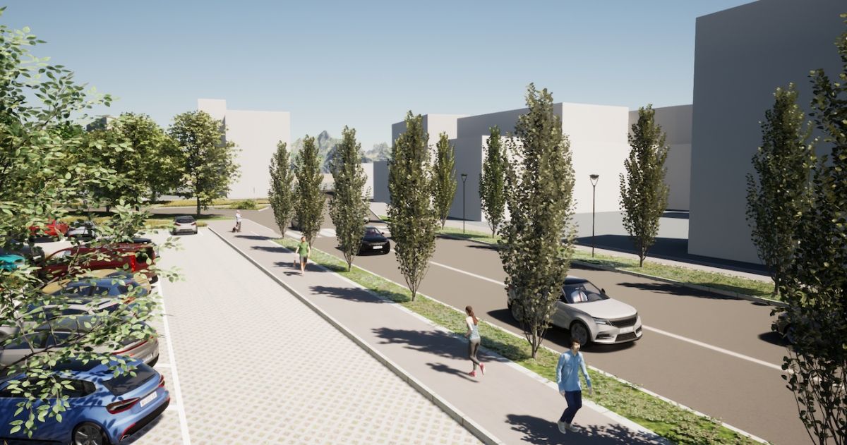 COLLEGNO - La riqualificazione di via Tampellini: nuova pavimentazione e più parcheggi