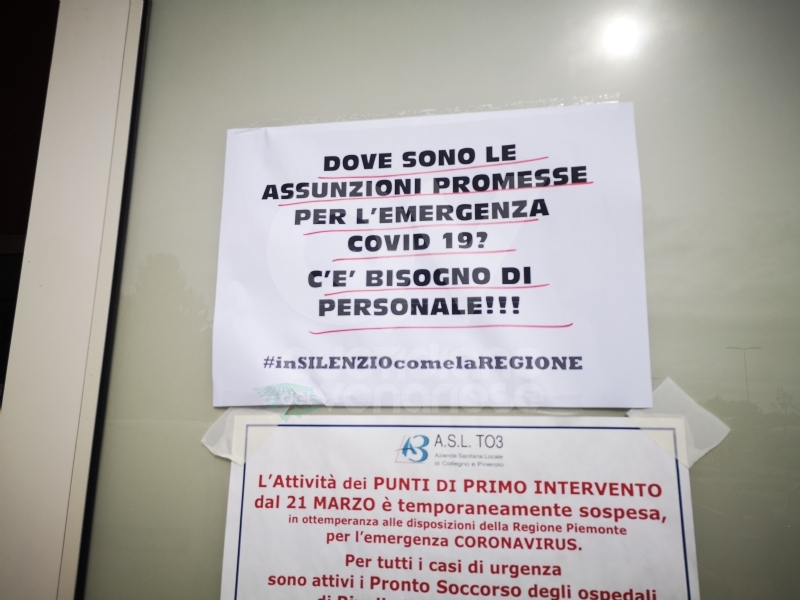 VENARIA-RIVOLI - «#InSilenzioComelaRegione», la protesta dei sindacati negli ospedali Asl To3 - FOTO E VIDEO