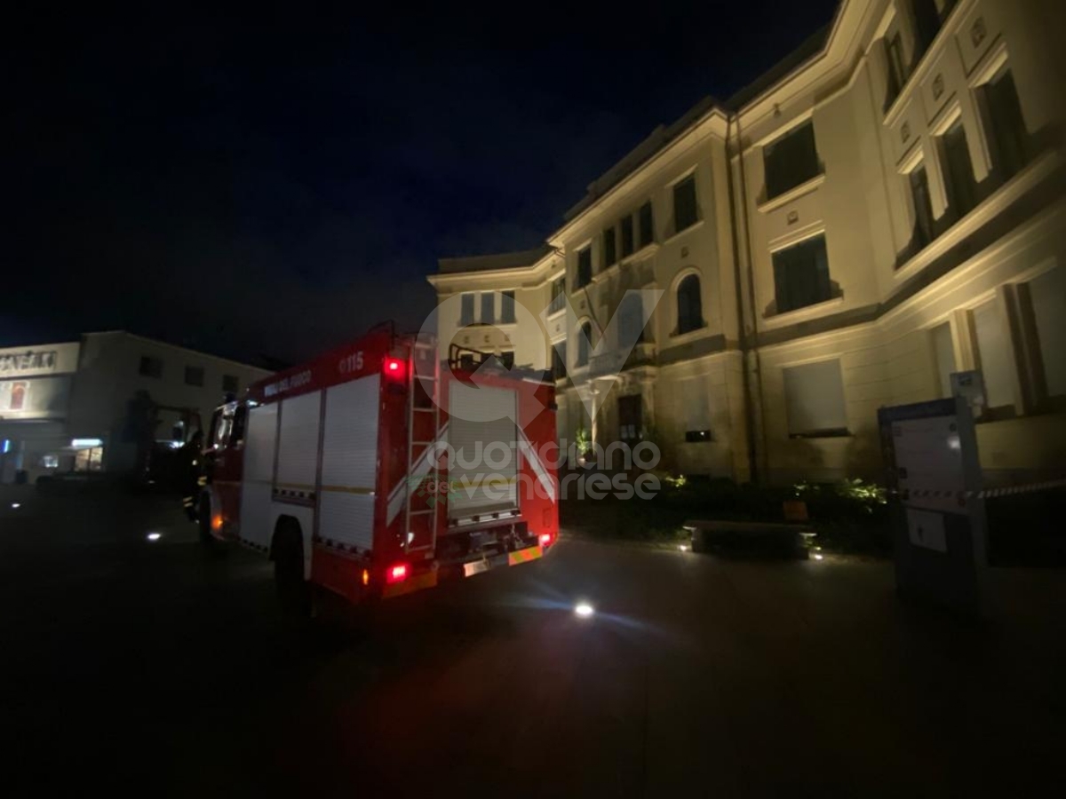 VENARIA - Tre nidi di calabroni sulla facciata della «De Amicis»: rimossi dai vigili del fuoco - FOTO