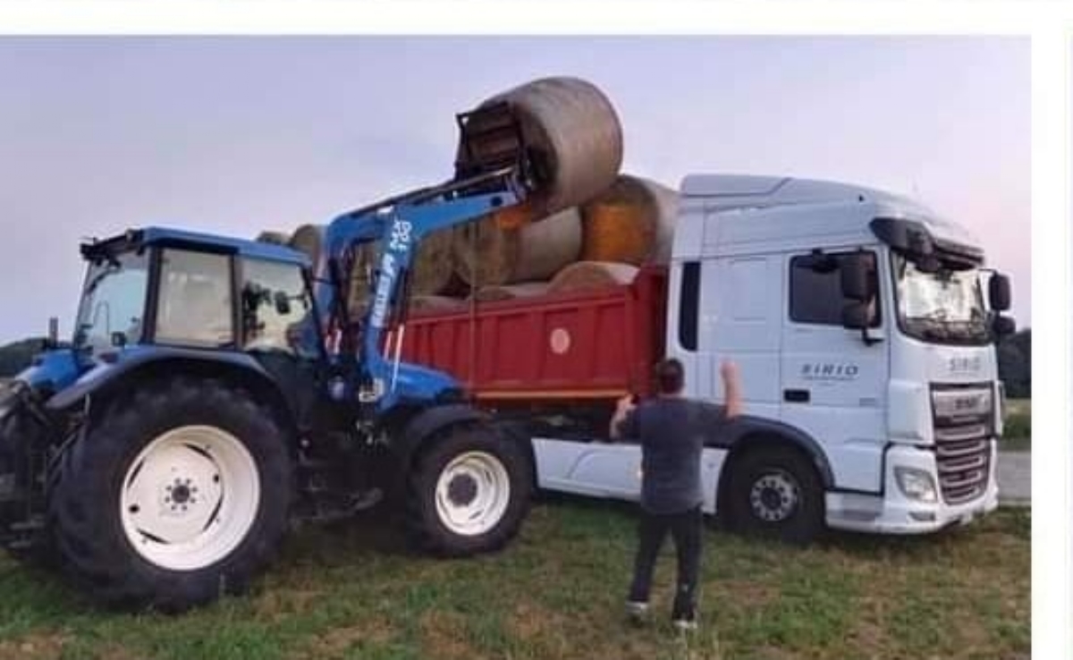 VENARIA - Gli agricoltori di Venaria e Rocca Canavese solidali con la Sardegna: in arrivo camion pieni di fieno - FOTO