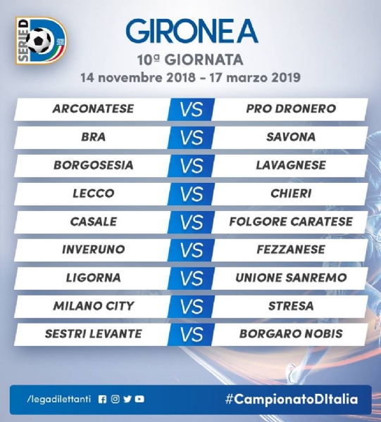 CALCIO SERIE D - Borgaro Nobis nel girone A: ecco il calendario del campionato