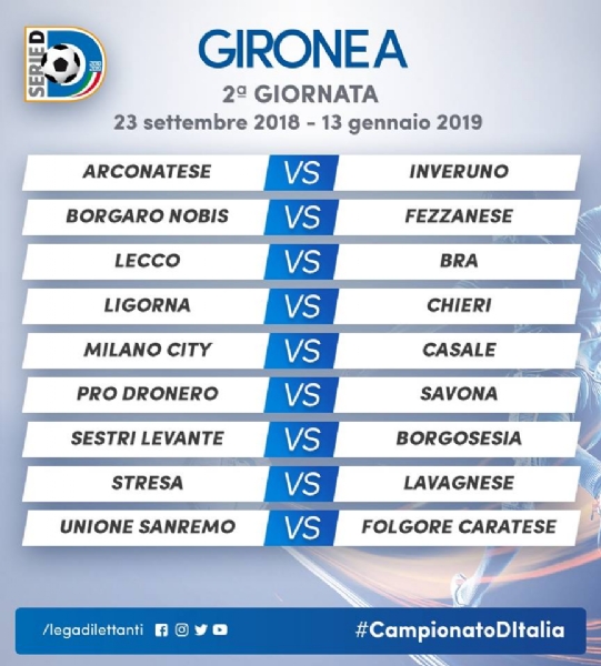 CALCIO SERIE D - Borgaro Nobis nel girone A: ecco il calendario del campionato