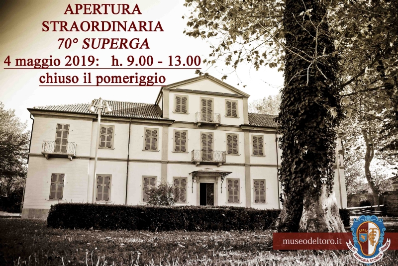 GRUGLIASCO - Il 4 maggio il «Museo del Grande Torino e della Leggenda Granata» sarà aperto