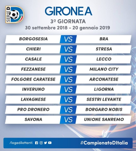 CALCIO SERIE D - Borgaro Nobis nel girone A: ecco il calendario del campionato