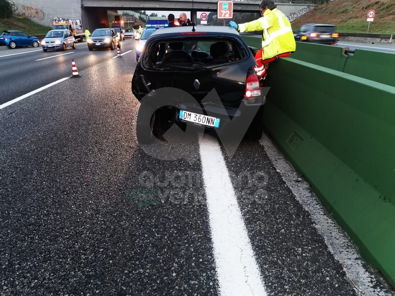 VENARIA - Scontro fra due auto in tangenziale: tre persone ferite