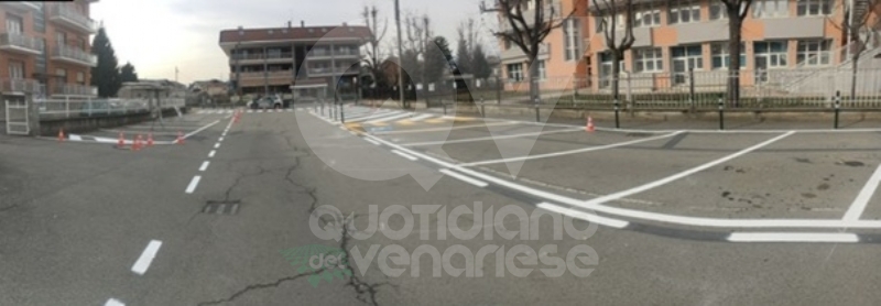 DRUENTO - Maggiore sicurezza nella zona delle scuole: ecco la nuova viabilità - FOTO