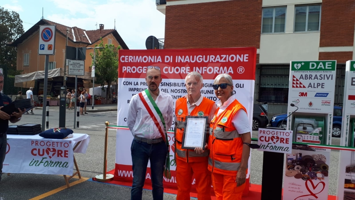 VENARIA - La Reale è sempre più cardioprotetta: altri 5 defibrillatori con il progetto «Cuore inForma» - FOTO