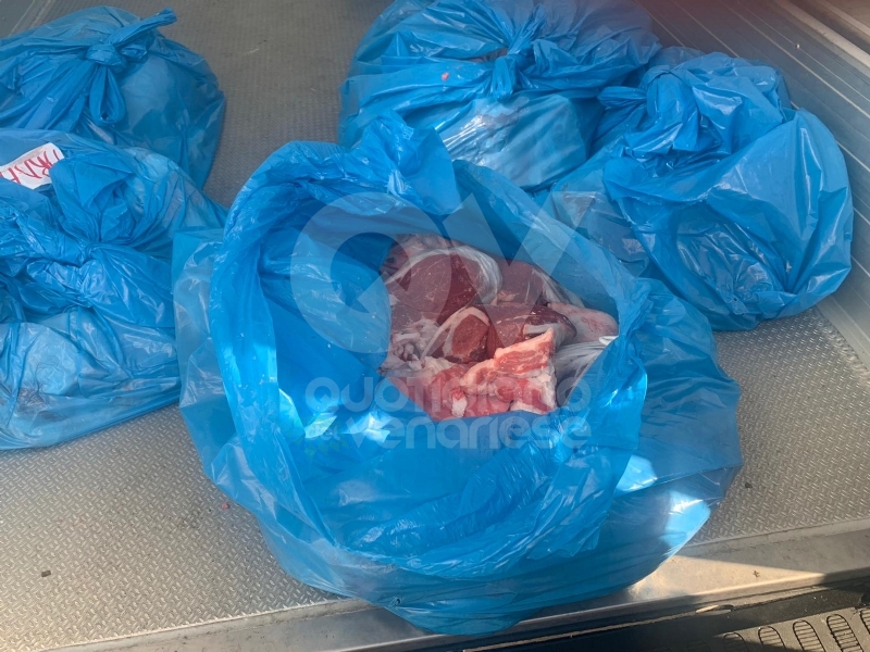 RIVOLI - 200 chili di carne, in sacchetti per l'immondizia, dentro al furgone: mille euro di multa