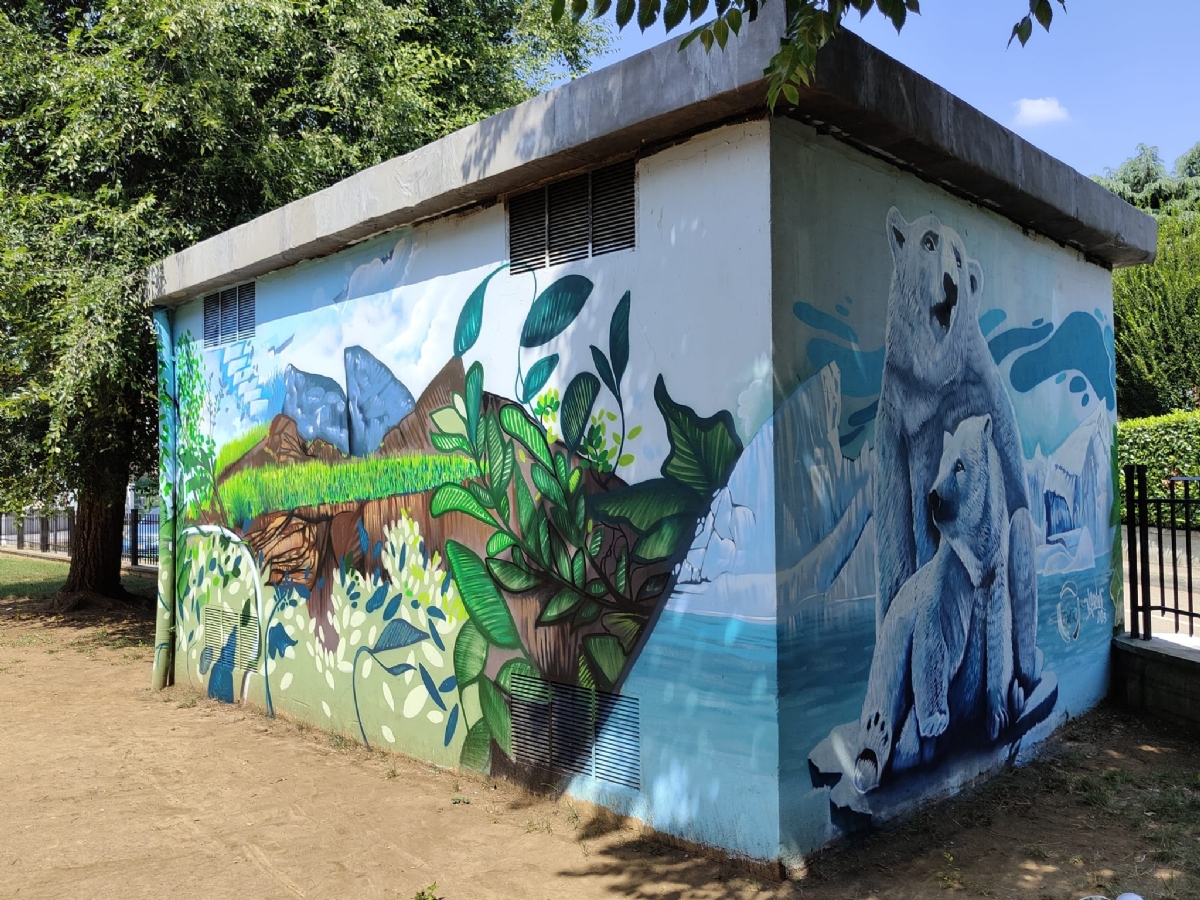 DRUENTO - Il nuovo murales ambientalista sull'importanza del ciclo dei rifiuti - FOTO