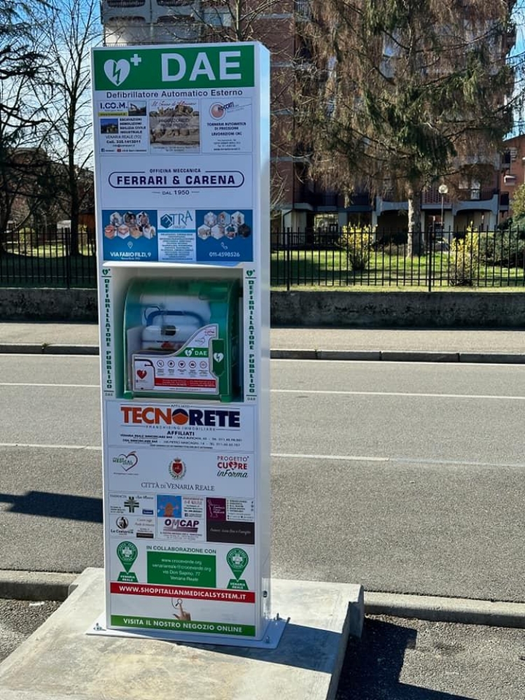 VENARIA - Installati 5 defibrillatori ad Altessano, Rigola, Gallo-Praile, Centro Storico e Salvo d'Acquisto - FOTO