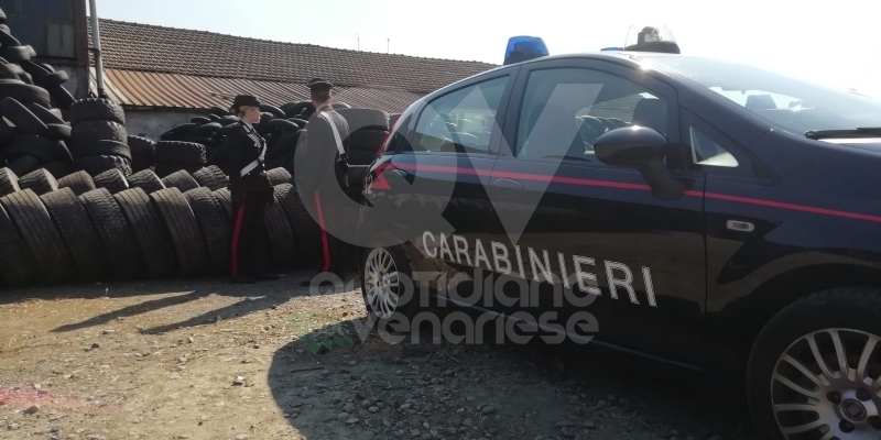 BORGARO - Stoccava illecitamente 20mila pneumatici e 300 tonnellate di rifiuti: denunciato