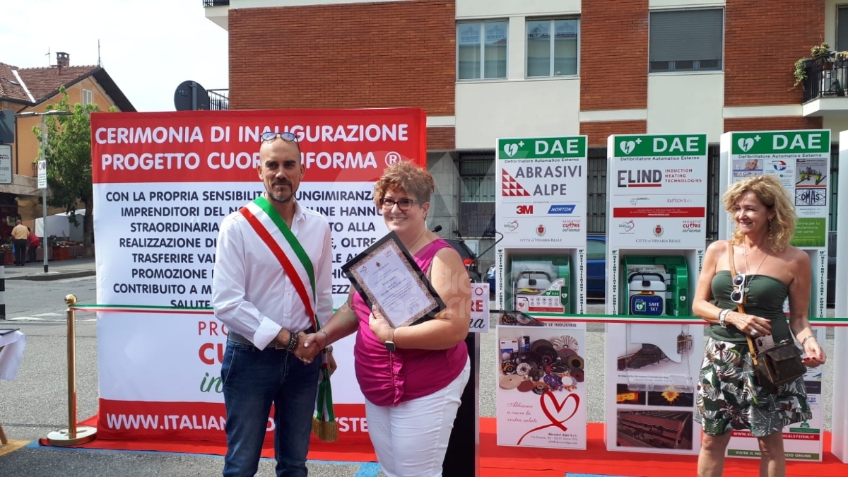 VENARIA - La Reale è sempre più cardioprotetta: altri 5 defibrillatori con il progetto «Cuore inForma» - FOTO