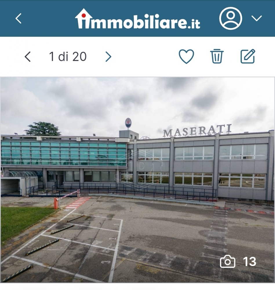 GRUGLIASCO - Il polo Maserati di corso Allamano finisce in vendita sul sito di annunci immobiliari
