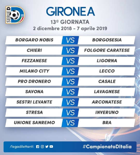 CALCIO SERIE D - Borgaro Nobis nel girone A: ecco il calendario del campionato