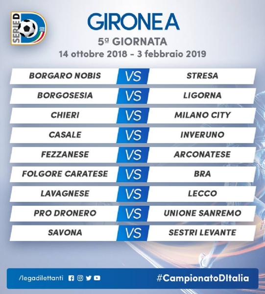 CALCIO SERIE D - Borgaro Nobis nel girone A: ecco il calendario del campionato