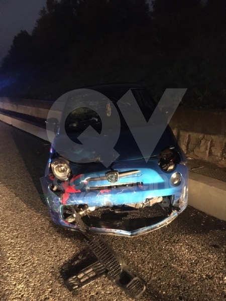 VENARIA - Scontro fra due auto in tangenziale: tre persone ferite