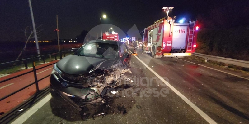 CASELLE - Ennesimo incidente stradale lungo la provinciale: due feriti, uno grave - FOTO
