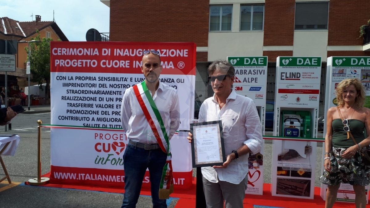 VENARIA - La Reale è sempre più cardioprotetta: altri 5 defibrillatori con il progetto «Cuore inForma» - FOTO