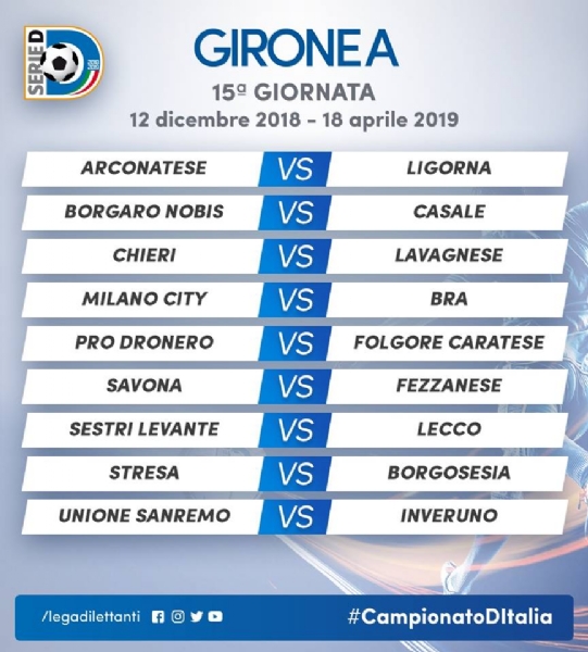 CALCIO SERIE D - Borgaro Nobis nel girone A: ecco il calendario del campionato