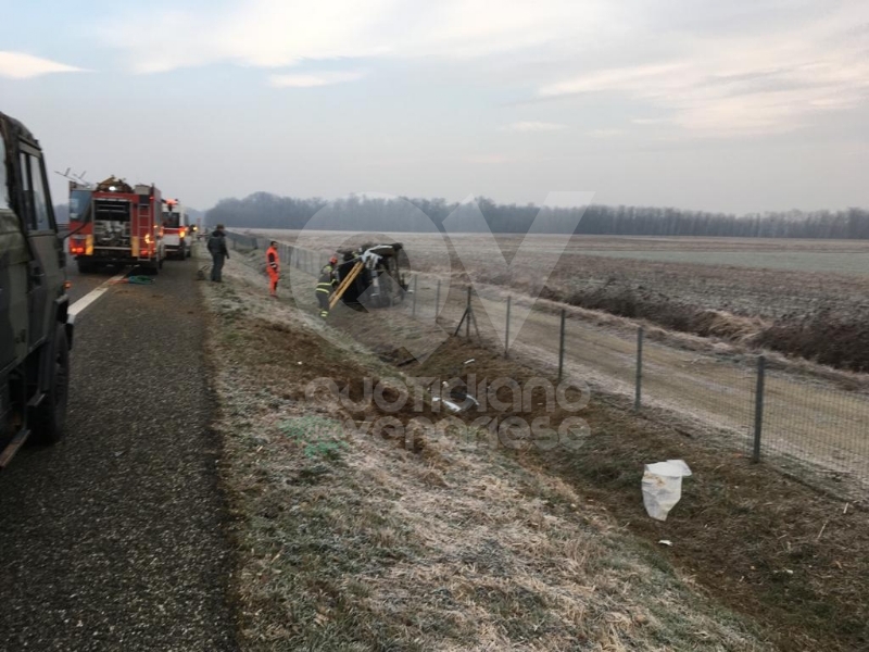 PIANEZZA - 23enne ferita dopo un pauroso incidente in autostrada