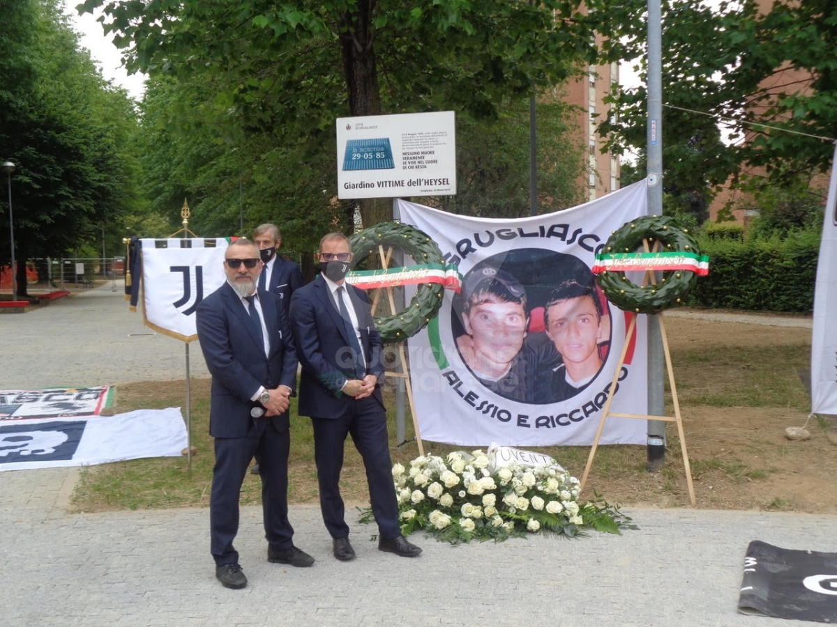 GRUGLIASCO - 39 pietre d'inciampo nel «giardino dell'Heysel» per ricordare la tragedia del 1985 - FOTO
