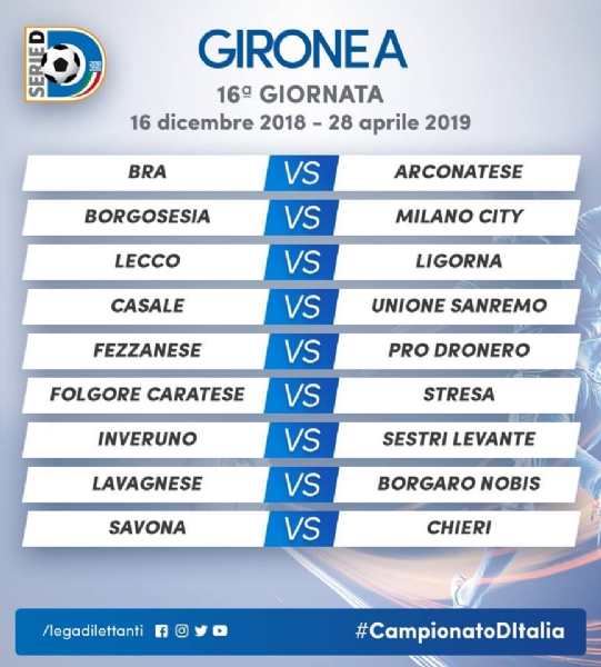 CALCIO SERIE D - Borgaro Nobis nel girone A: ecco il calendario del campionato