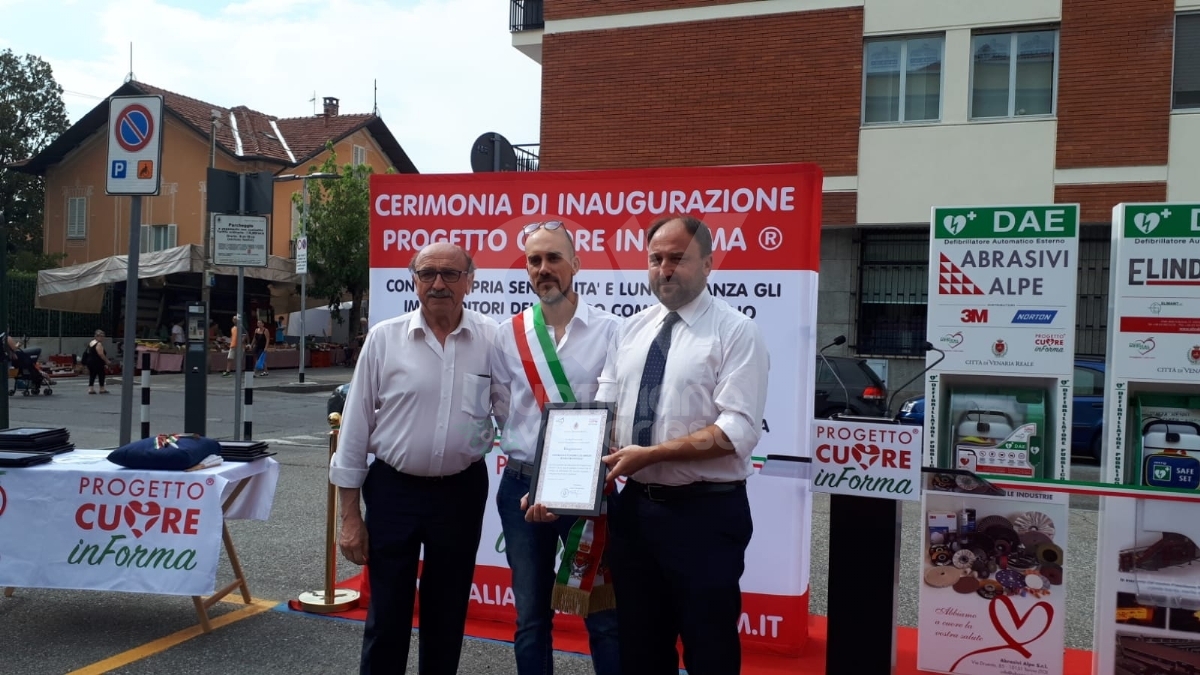 VENARIA - La Reale è sempre più cardioprotetta: altri 5 defibrillatori con il progetto «Cuore inForma» - FOTO