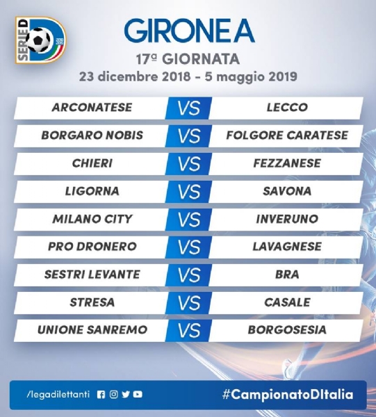 CALCIO SERIE D - Borgaro Nobis nel girone A: ecco il calendario del campionato