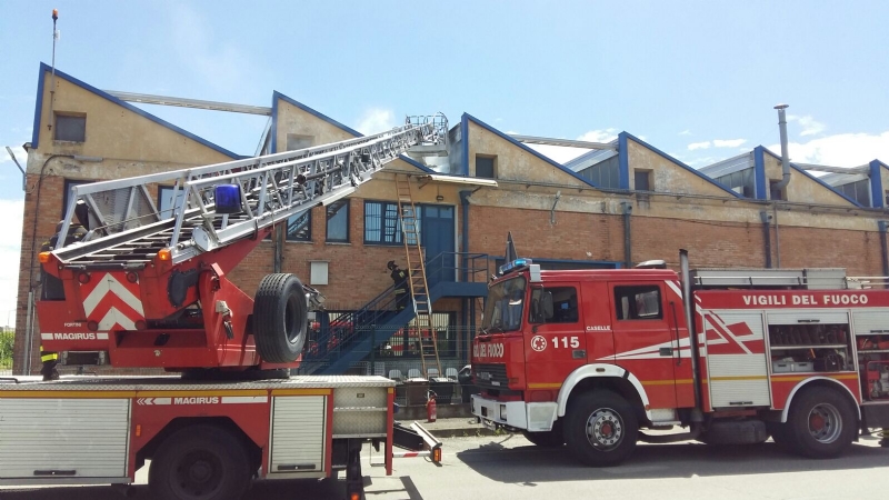 MAPPANO - Incendio nell'area industriale di via Cottolengo