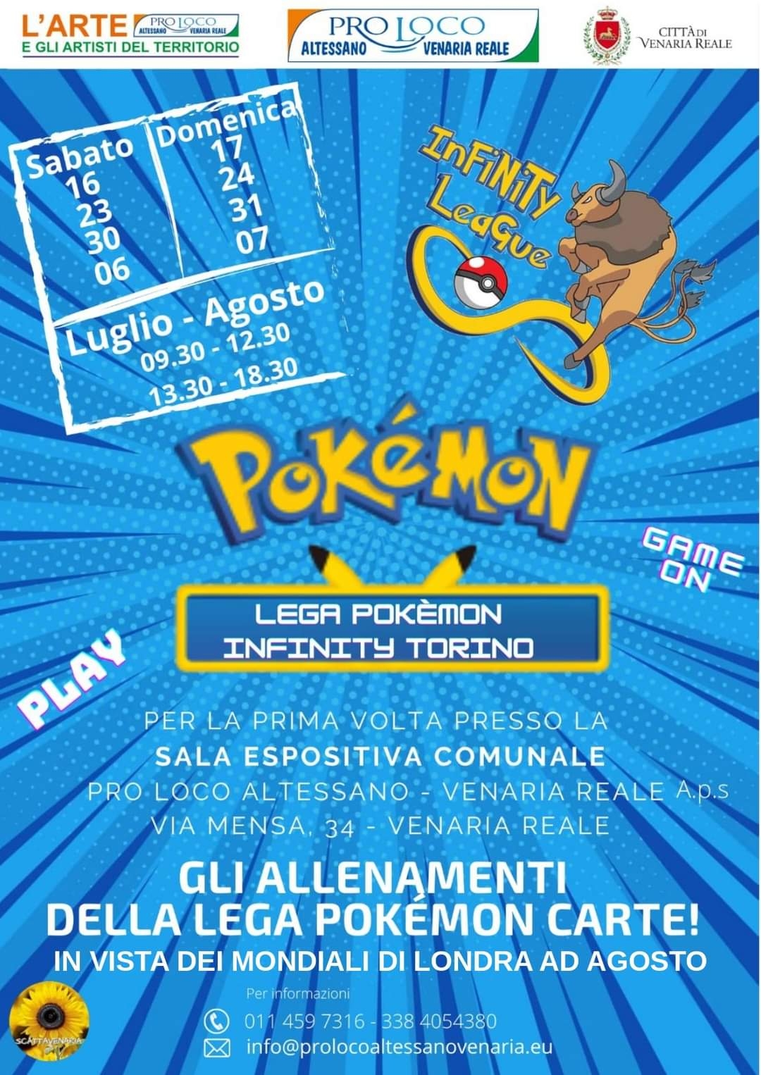 VENARIA - Tutti pazzi per i Pokemon: in Pro Loco gli allenamenti della Lega Infinity di Torino in vista dei mondiali
