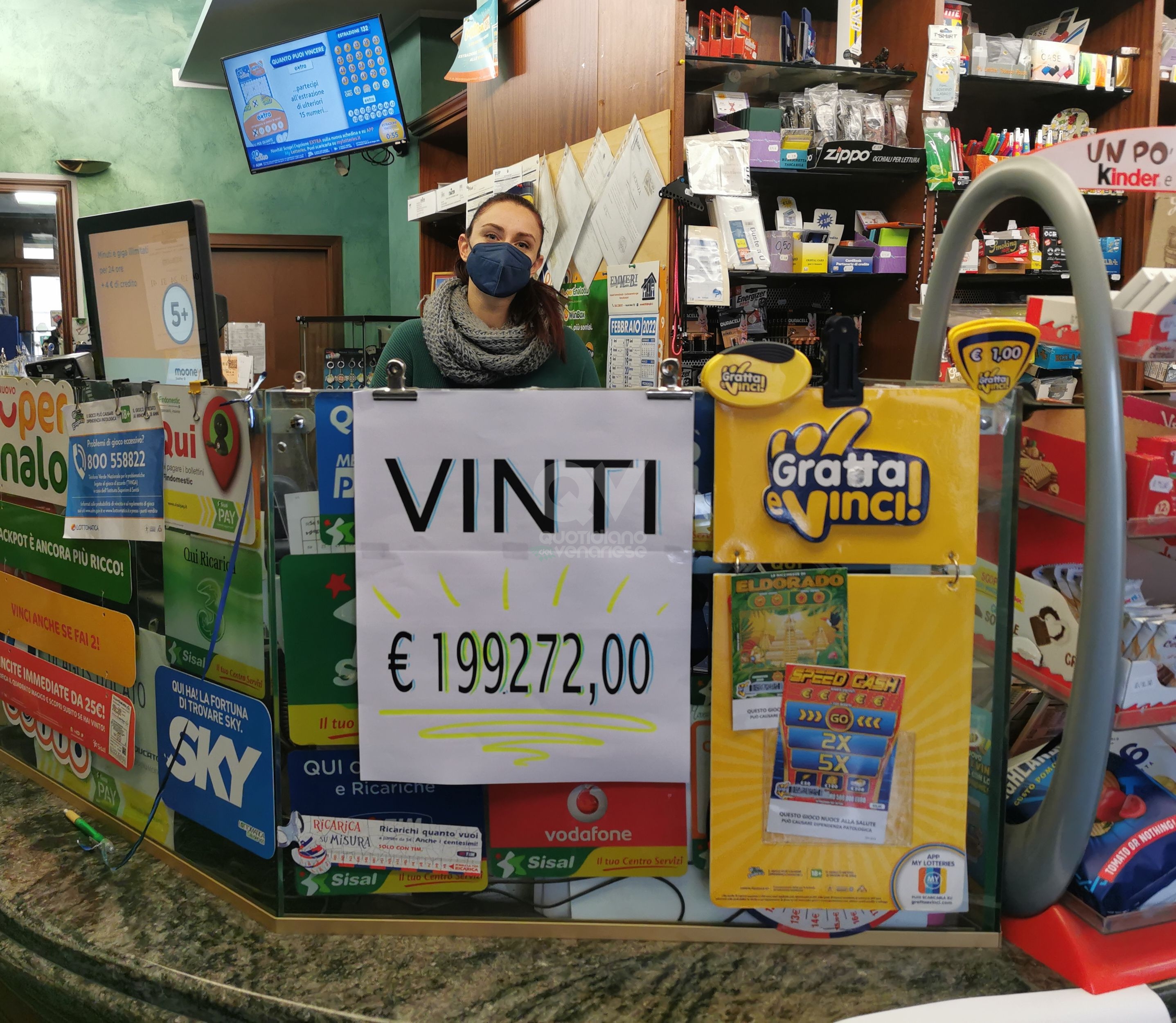VENARIA - Colpo grosso alla Tabaccheria Reale: vinti quasi 200mila euro al Lotto